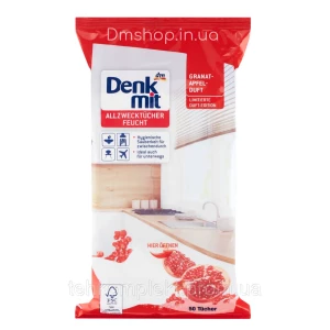 Изображение товара -  Denkmit Cерветки для прибирання Гранат 50 шт