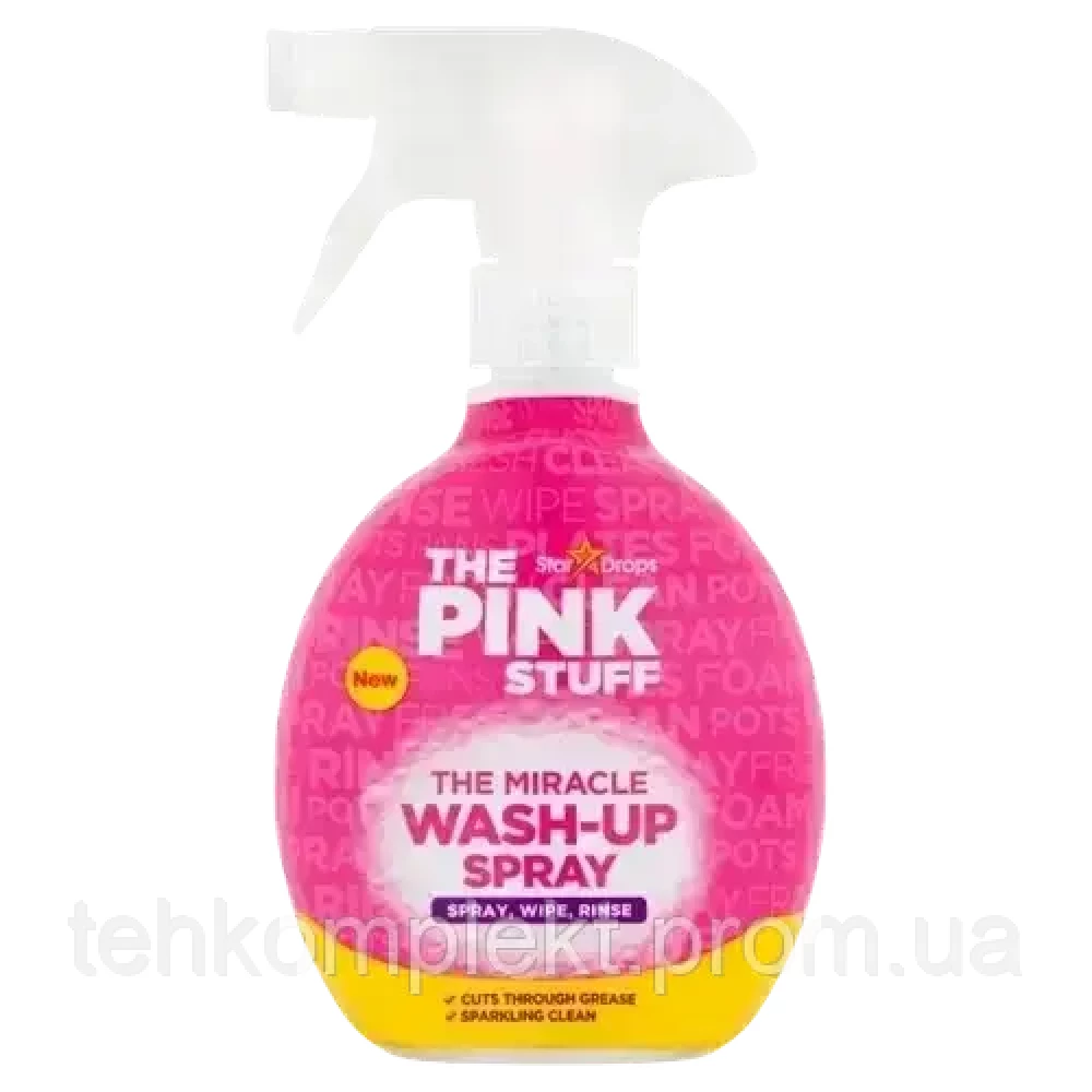 Засіб для миття посуду та чищення всіх поверхонь від жиру The Pink Stuff Wash-Up Spray 500ml