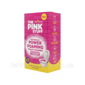 Изображение товара -  Пінний порошок для чищення туалету PINK STUF  Miracle Foaming Toilet Cleaner 3x100г