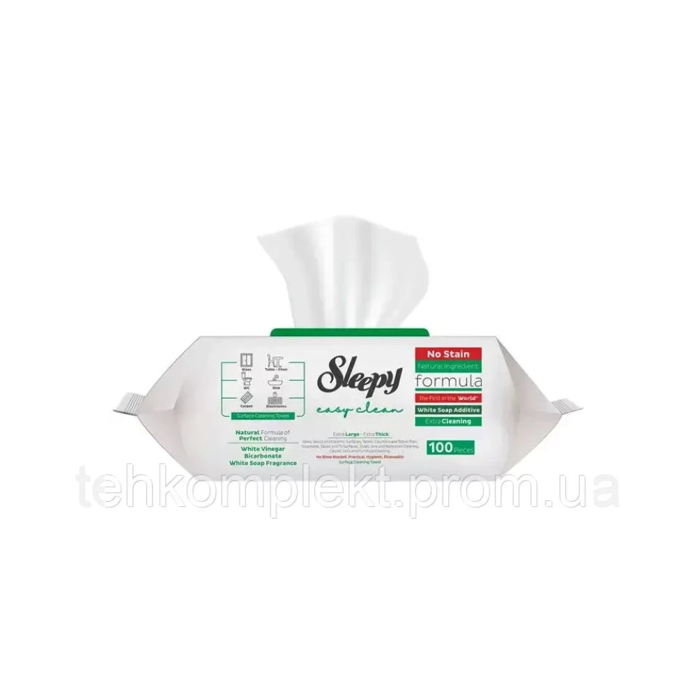 Sleepy Серветки для побутового прибирання (зелена)Easy Clean Green 100шт